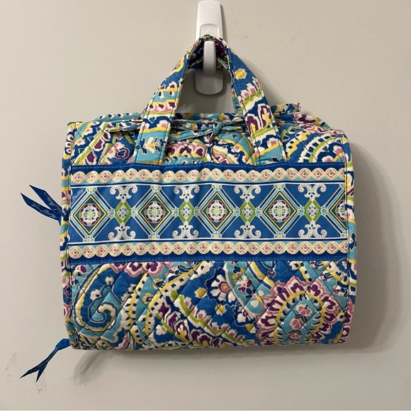 EUC Vera Bradley Hanging Organizer Cosmetic Case in Capri Blue - Picture 10 of 12